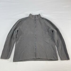 Kenneth Cole Men's XXL Full Zip Knit Sweater Cardigan  100% Cotton Casual Y2K